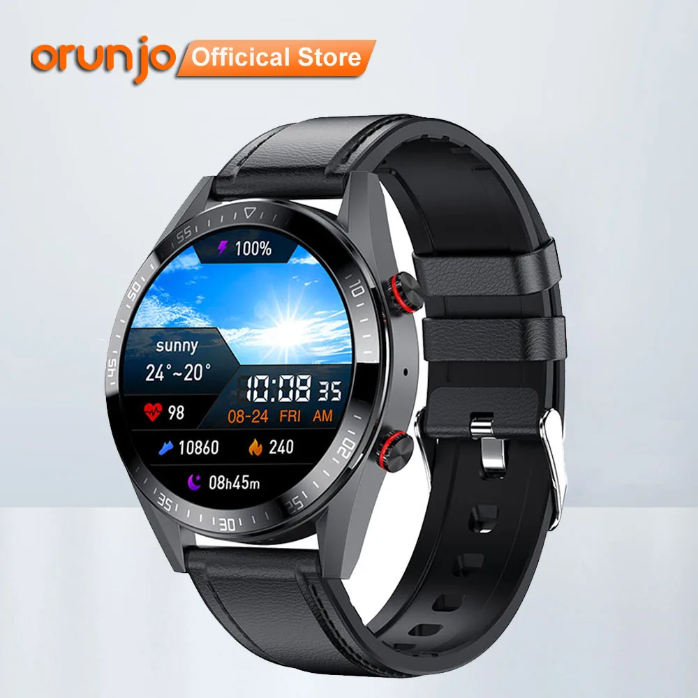 

Orunjo Z18 Smart Watch Man Always Display Time Bluetooth Call Local Music 454*454 Screen Smartwatch AMOLED Display