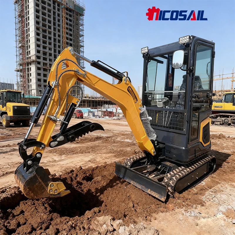 Mesin Kubota 1,8 ton CE Euro 5 EPA Mesin pengantong Kubota, ekskavator mini crawler 1 ton, ekskavator rumah tangga