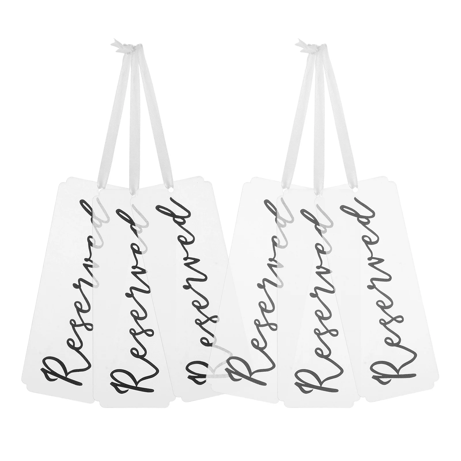 

6pcs Acrylic Reserved Signs For Wedding Chairs Table Number Cards Place Cards For Banquet Event Seating Chart Display Table Name