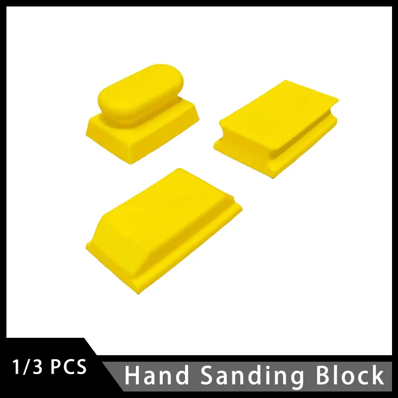 1/3 Pcs Hook and Loop Hand Sanding Block Kit for Polishing Auto Body and Paint Shops Detailing Shops Woodworking Wood Furniture