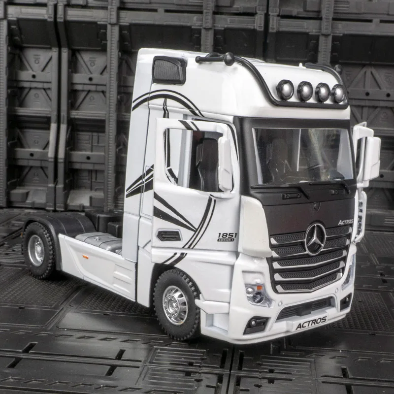 1:36 Mercedes-Benz ACIROS truck High Simulation Diecast Metal Alloy Model car Sound Pull Back Collection Kids Toy Gifts