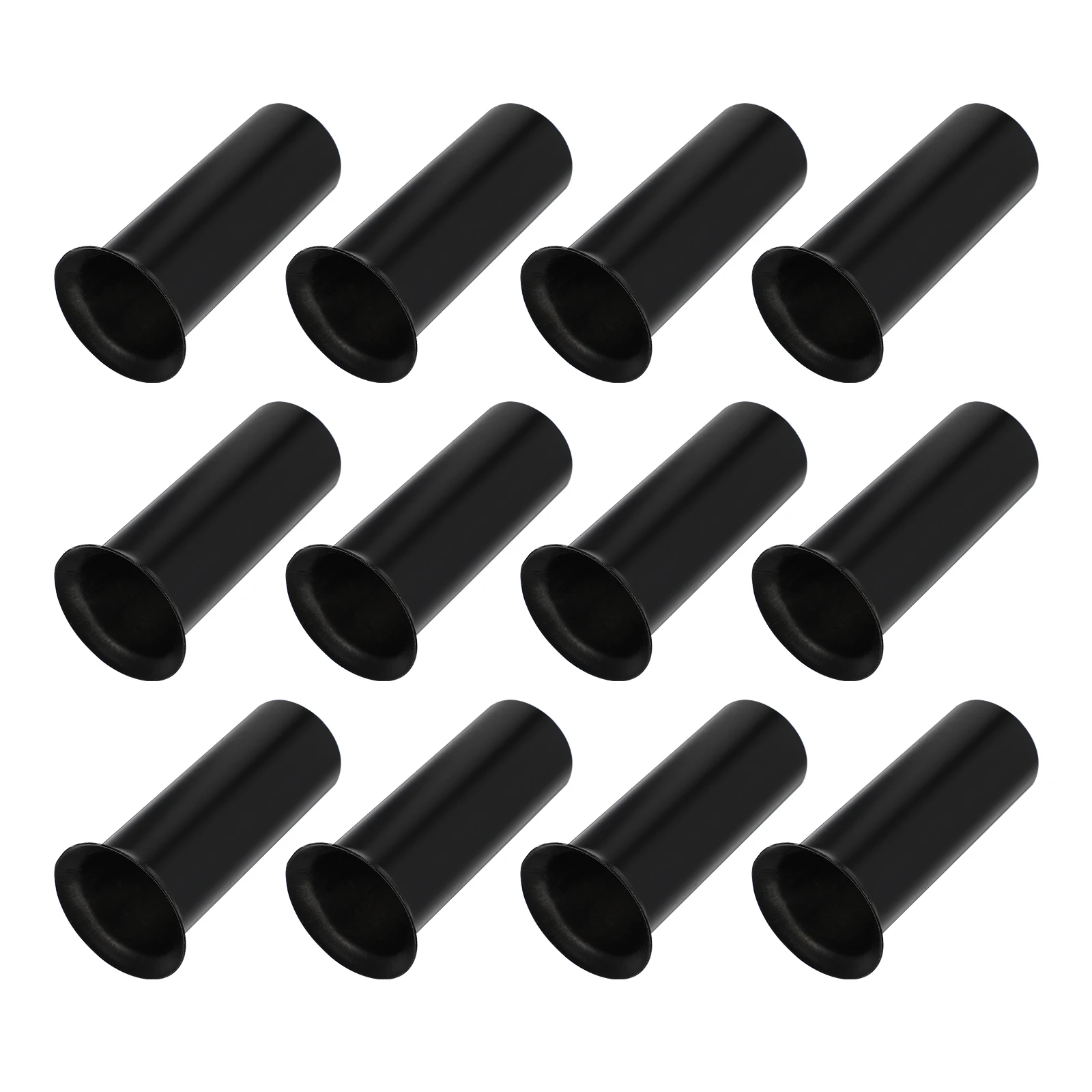 

12pcs Chandelier Flange Sleeve Lamp Base Socket Covers Heat Resistant Reusable Black Light Fixture Replacement for Crystal