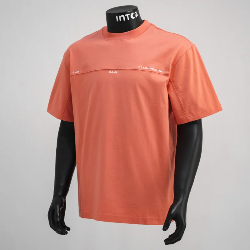 

Splicing short sleeved T-shirt for men 2025 retro street niche design, round neck short sleeved top, summer clothing