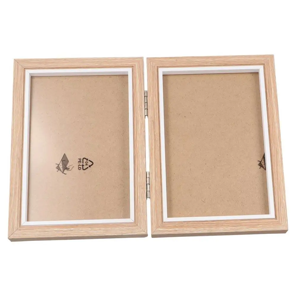 Creative Foldable Hinge Photo Frame Rectangular Double/Triple Desktop Album Set Wooden 2/3/4/5 Linked Combination Folding Frame