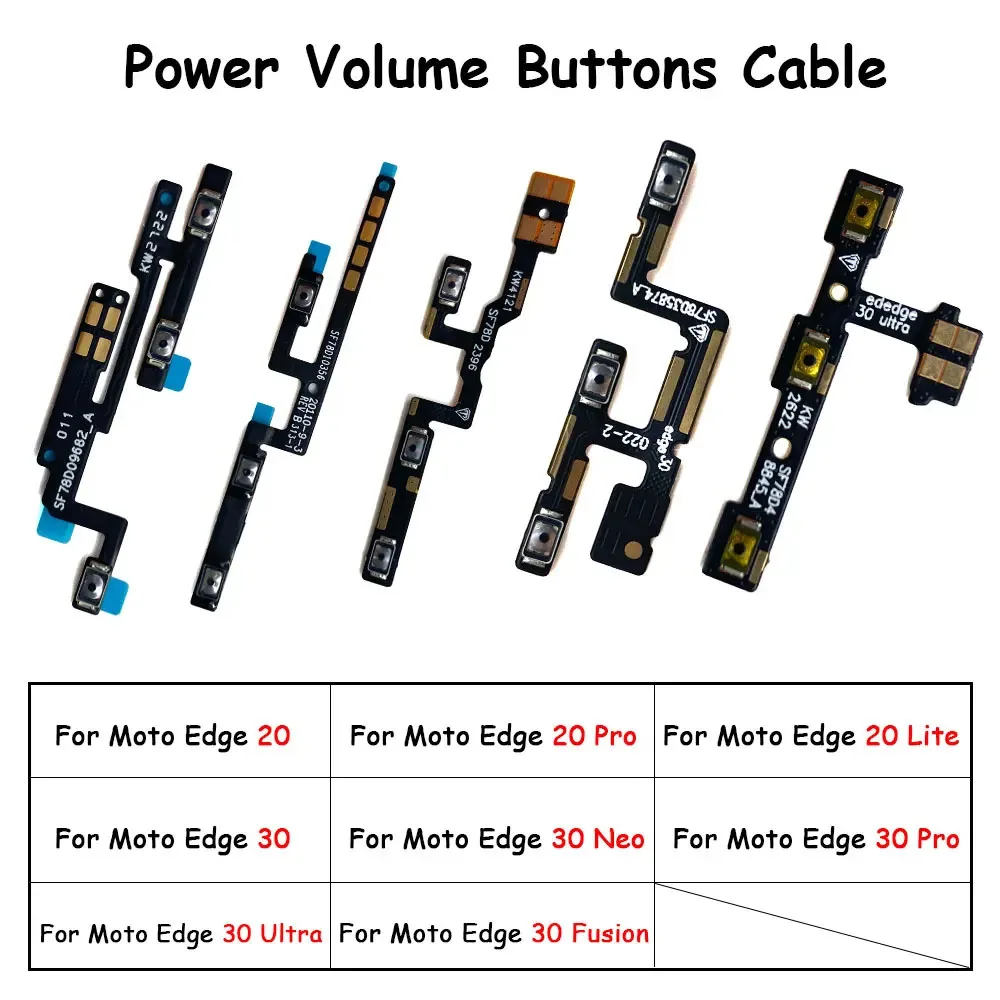 For Moto Edge 20 Lite Pro Edge 30 Fusion Neo Ultra Edge 40 Plus Power Button Switch & Volume Up / Down On / Off Button Flex