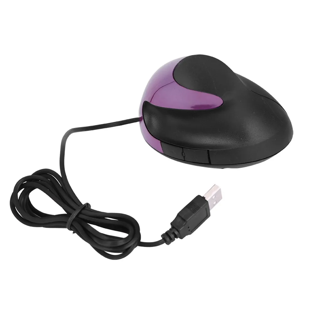 

Comfort Grip 1200DPI Vertical Mouse Optical Sensor 5 Buttons Wired Mouse Corded Design Ergonomic Mouse Office