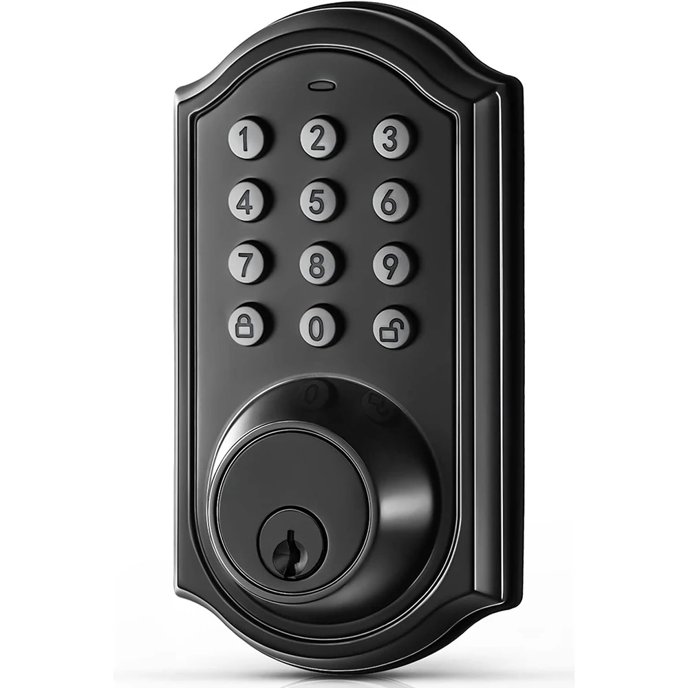 Keyless Entry Door Lock with Keypad - Smart Deadbolt Lock for Front Door with 2 Keys - Auto Lock - Easy Installation