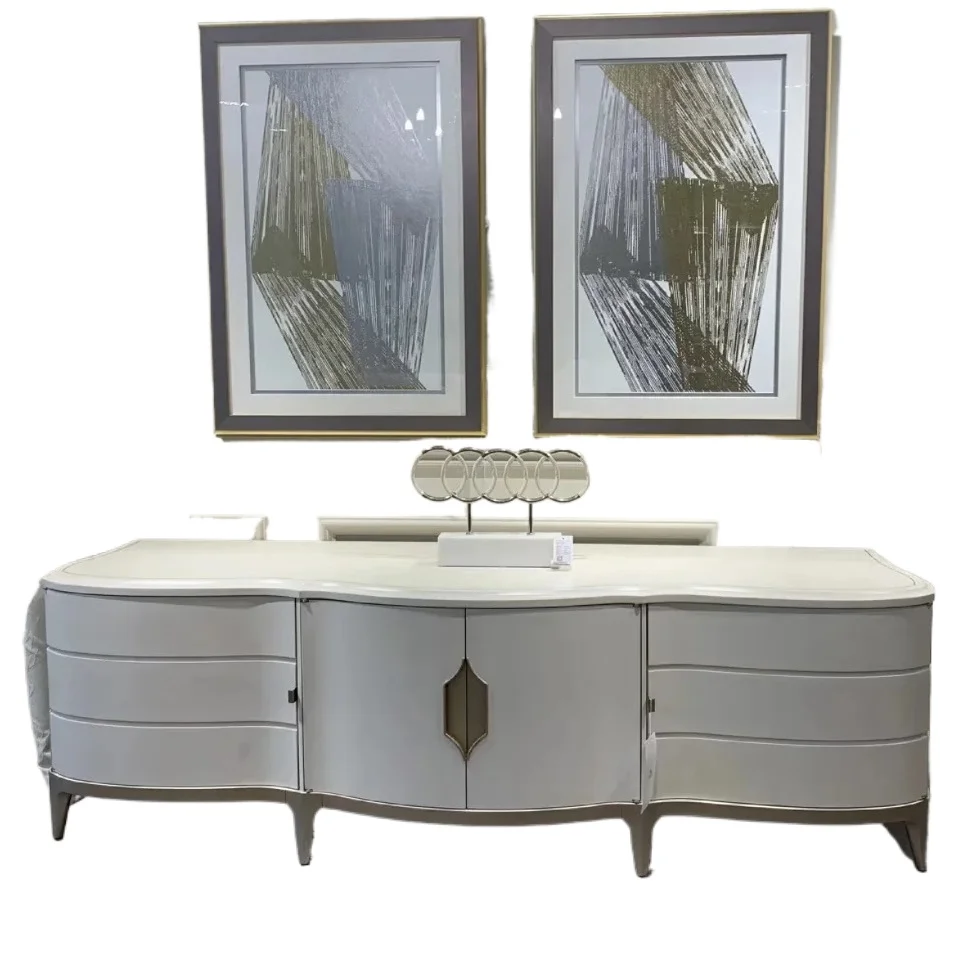 

American light luxury solid wood modern simple living room audio-visual cabinet small apartment storage decorative cabinet