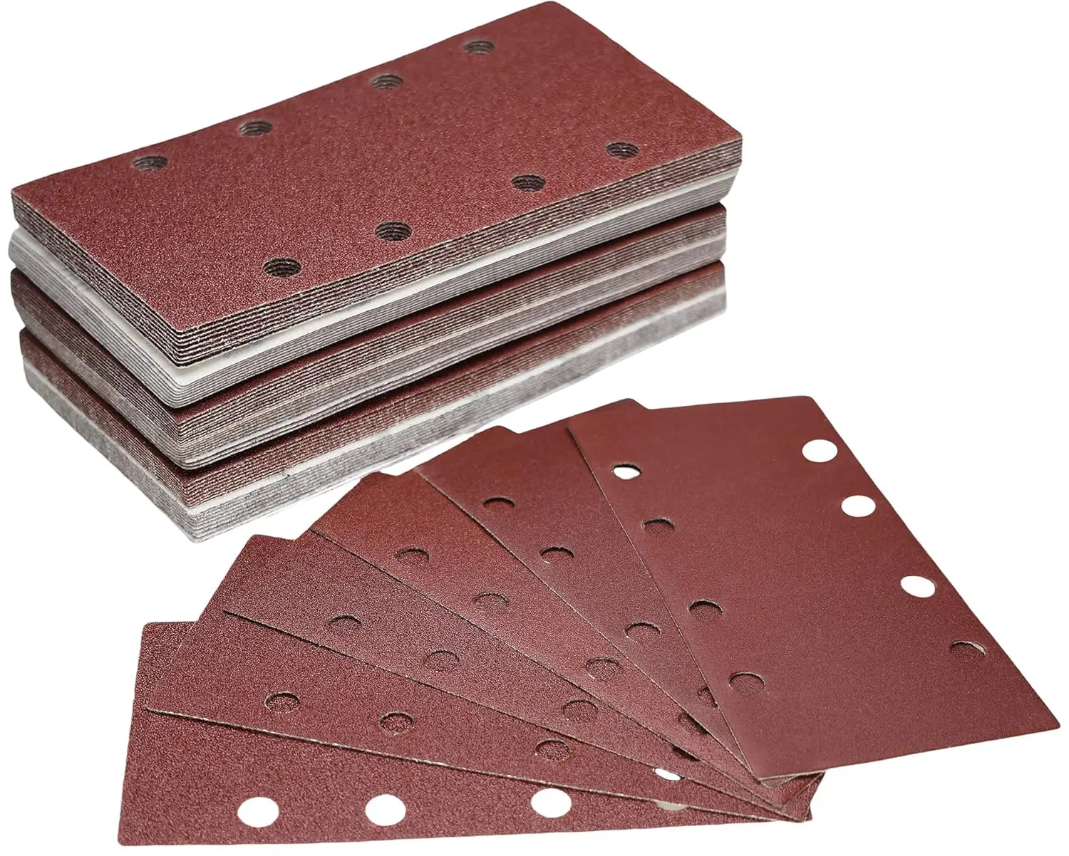 

60 PCS Hook & Loop Sandpaper Sheets for 1/3 Sheet Sander, Multi-Grit for Wood, Metal, Paint & DIY Projects