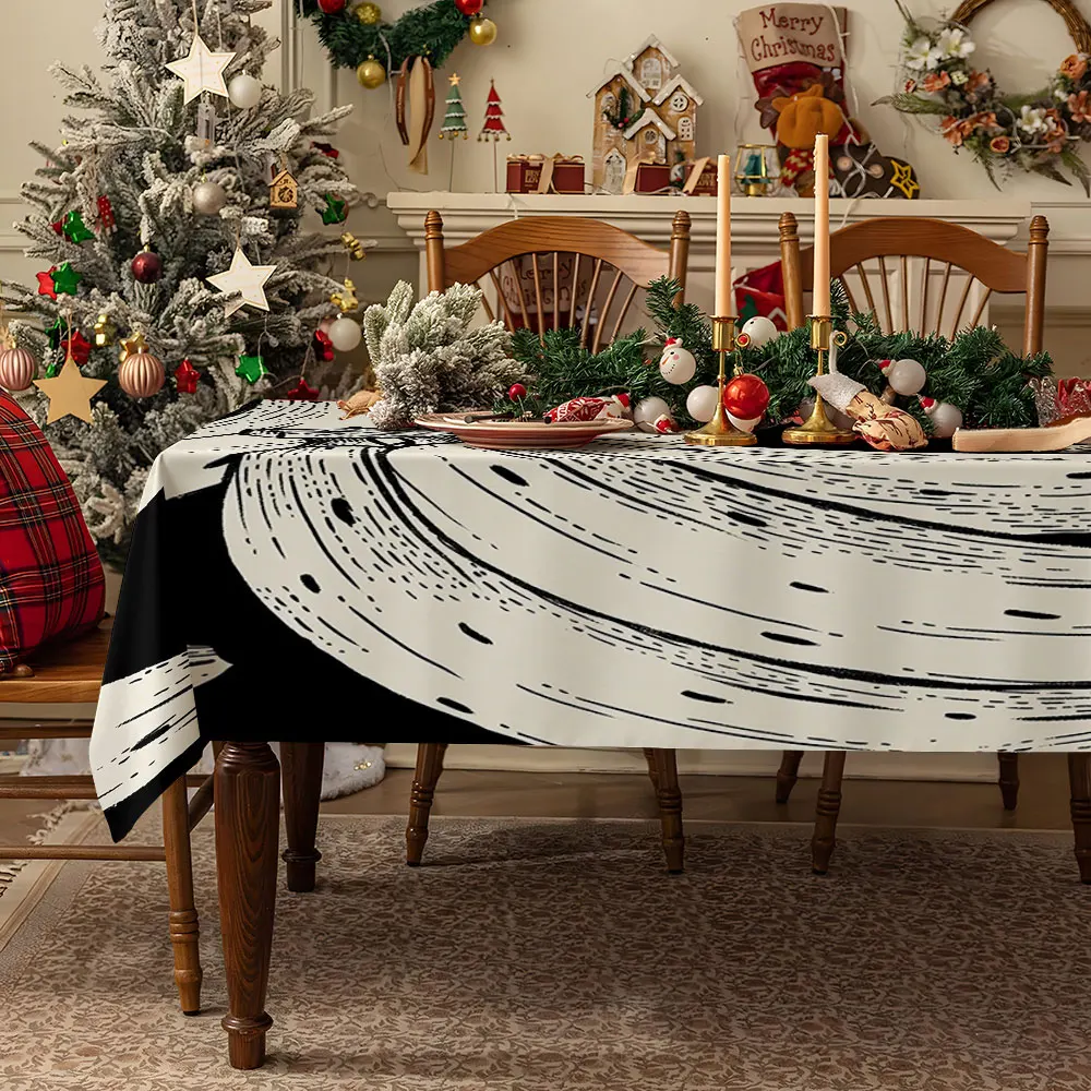 Banana Doodle Waterproof table cloth, splash-proof tablecloth, for party, Halloween, Christmas, dining, camping