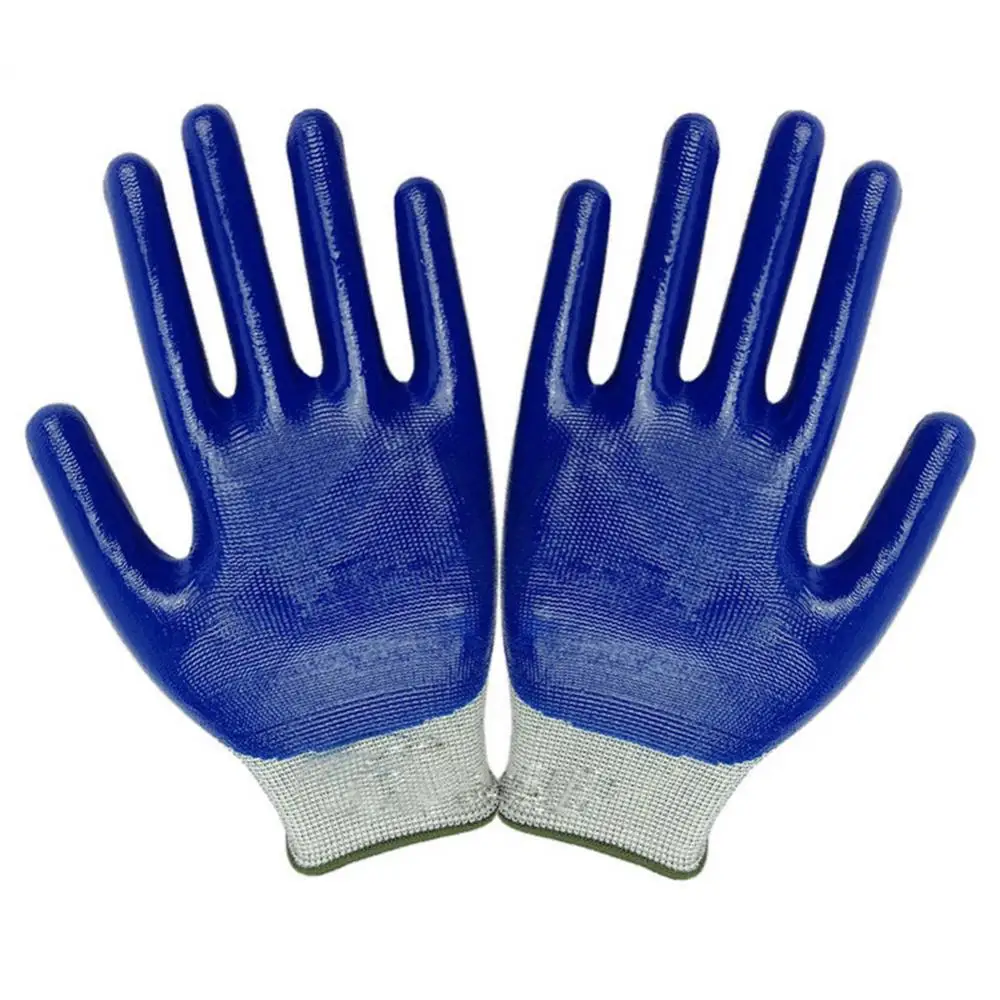 1 Pair Of Gloves Durable Waterproof Thorn Resistant Anti Skid Outdoor Gardening Protective Factory Direct Supply Nitrile Rubber