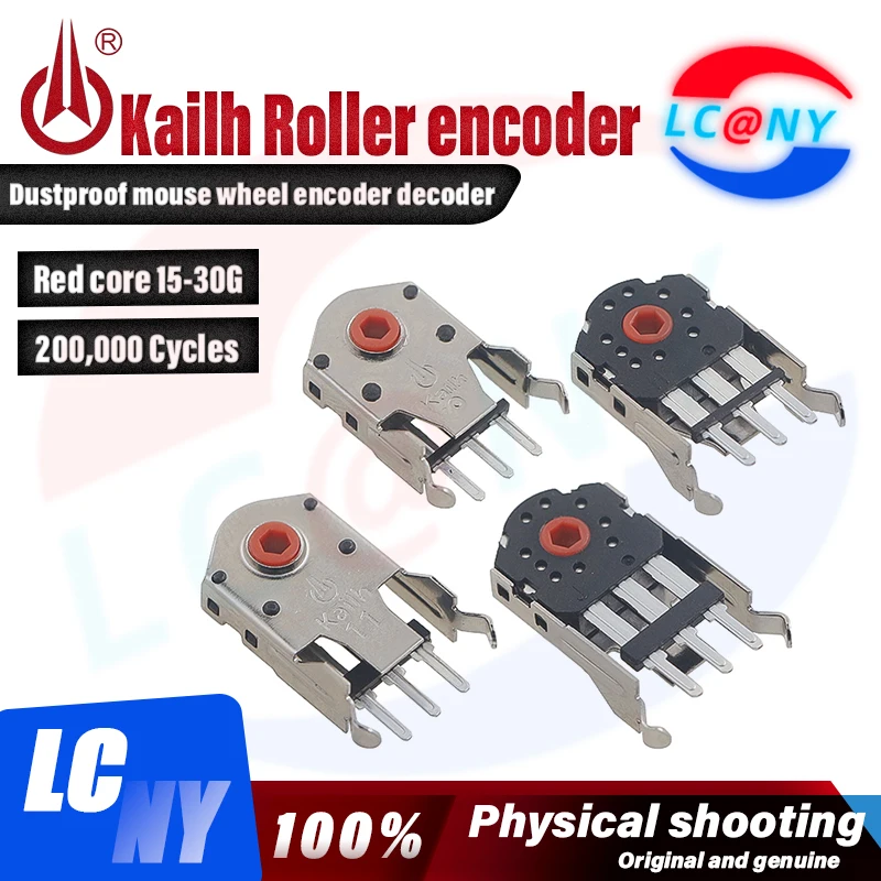 10Pcs Kailh Dustproof mouse wheel encoder decoder 5 7 8 9 10 11 mm red core 15-30G