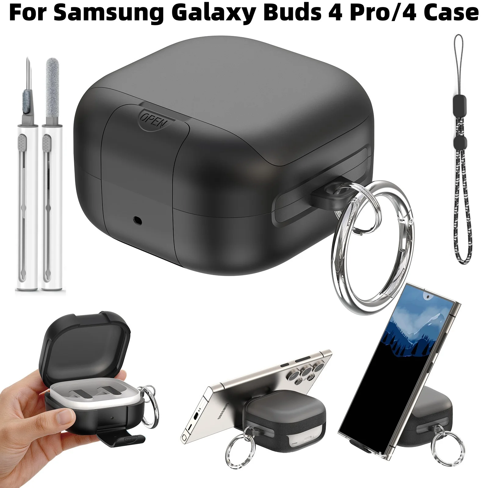 Lock switch For Samsung Galaxy Buzz 4Pro Buzz 4 Cases Phone stand design protective case With Cleaning Kit For Galaxy Buzz 4 Pro