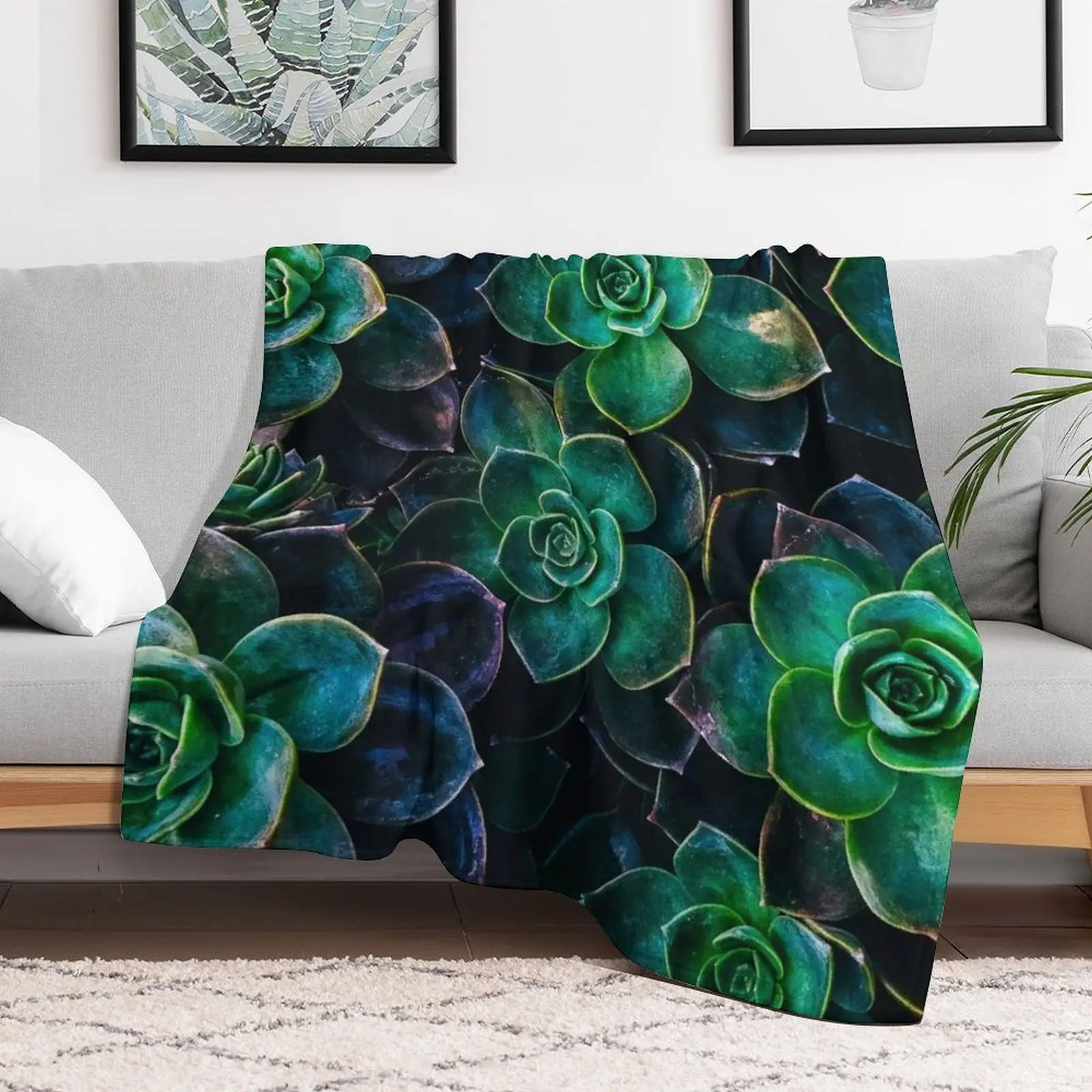 Succulent fantasy Throw Blanket Soft Comforter manga Blankets