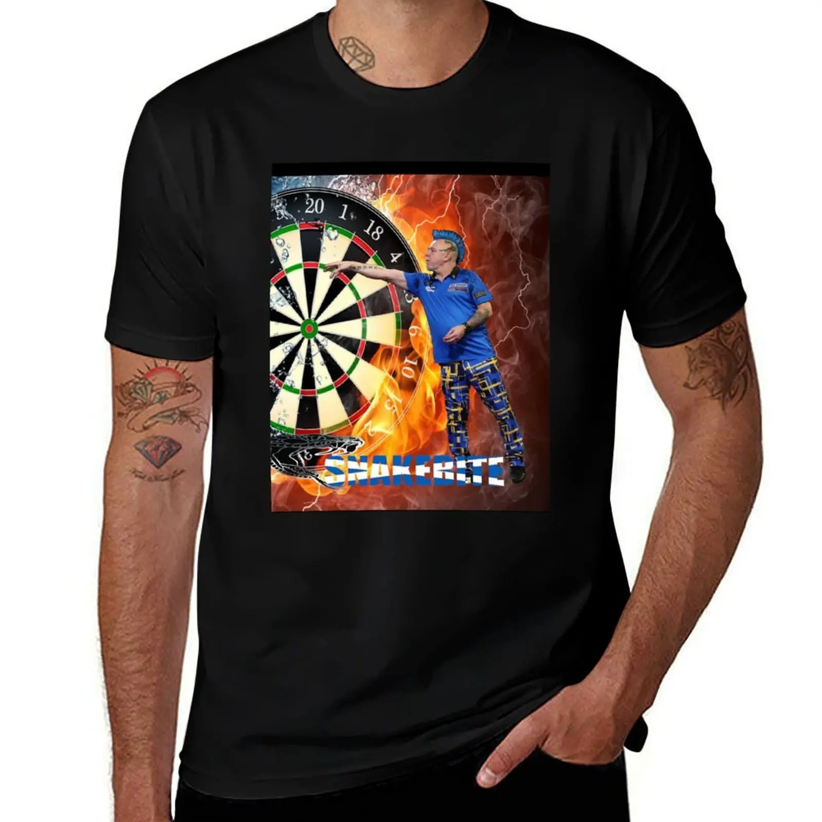 Peter Wright Snakebite Graphic T-Shirt Plus Size Loose Fit T-Shirt
