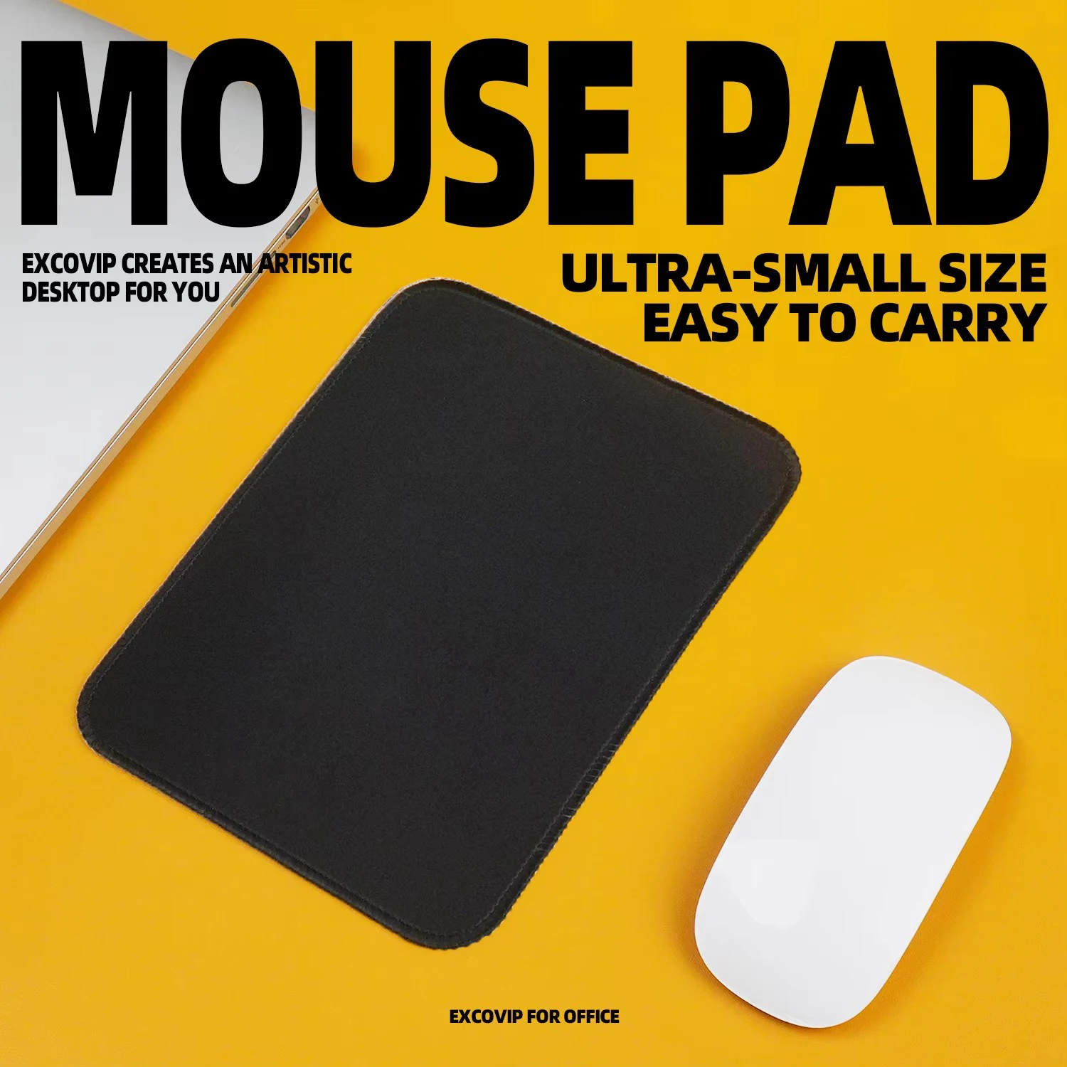1-20Pcs Mini Mouse Pads for Office Gaming Esports Mouse, 22x18cm Small Sewn Edge Non Slip Silicone Base, Home Laptop, Board Game