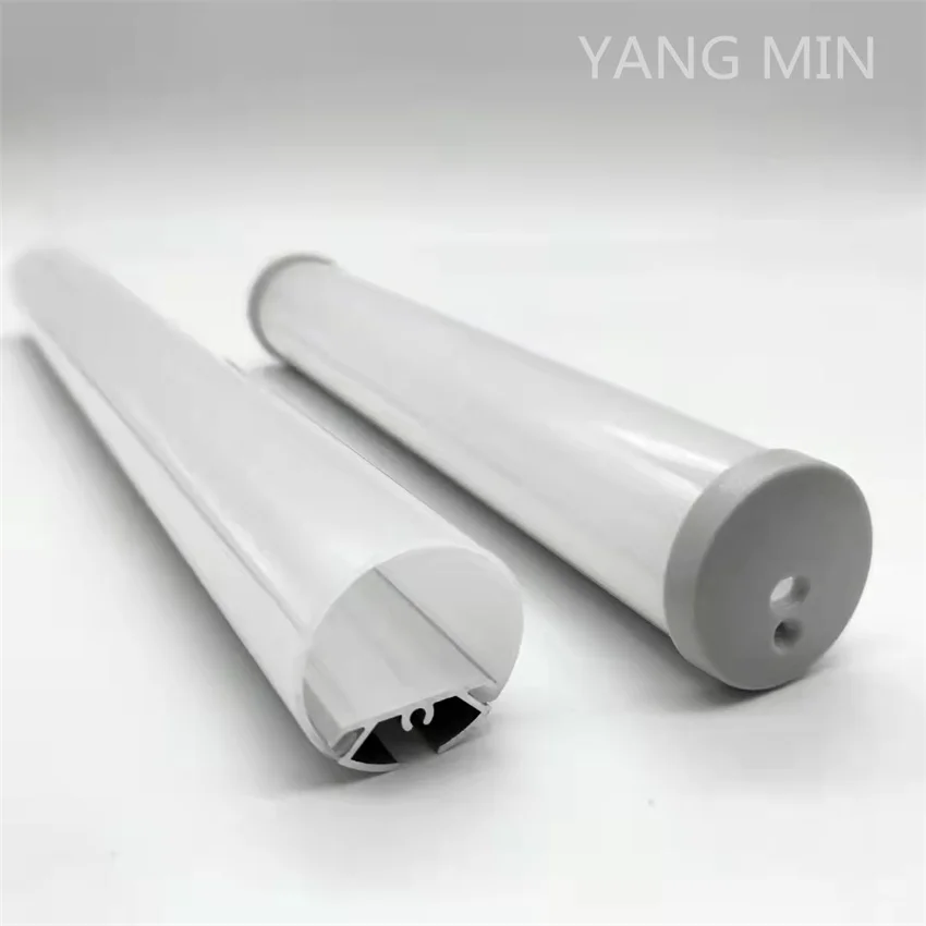 1m/pcs  High quality round aluminum channel diameter 30mm suspended aluminum LED profile for pendant linear light Housing