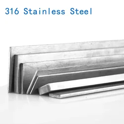 1Pcs Thickness/6mm 316 Stainless Steel Sheet Bar Plate Rod for CNC Metal Width 10/15/20/25/30/40/50/60/80mm Length 100 To 500mm