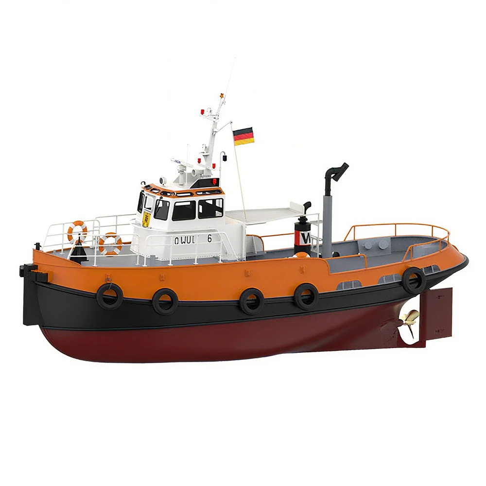 

1/32 WULF 6 Remote Control Port Boat Fiberglass Remote Control Product and Kit Tugboat Universal Adult Assembled Ship Model Toy