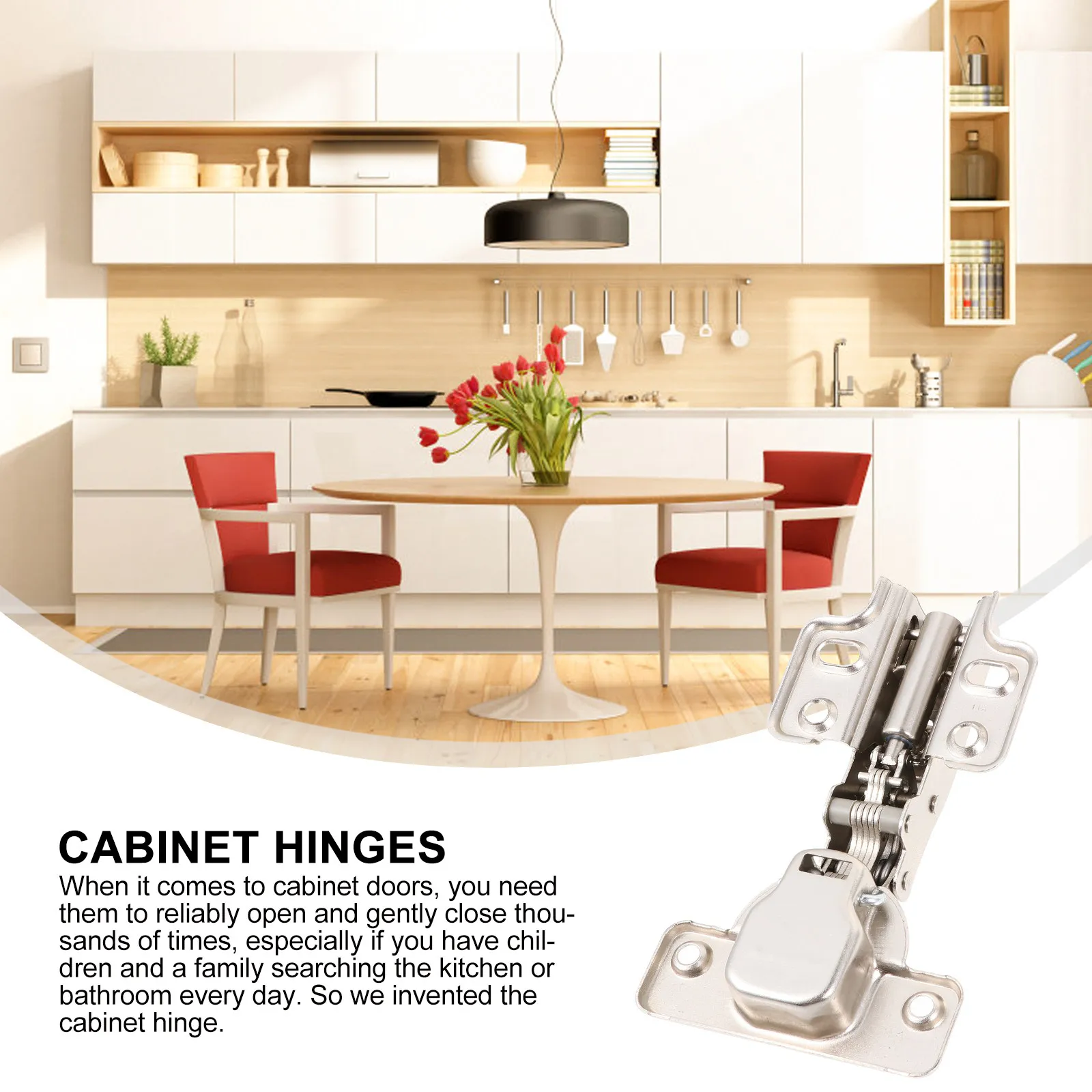 

10Pcs Heavy Duty Hydraulic Cabinet Hinges Soft Close Buffer Damper 3-Way Adjustable for Kitchen Bath Cabinets Face Frame