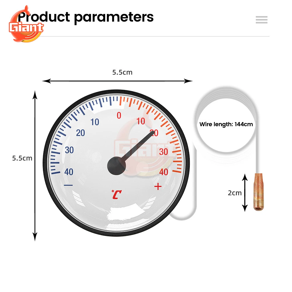 2023 New Portable Pointer Thermometer Hygrometer High-precision Liquid Expansion Thermometer Household Water Temperature Gauge