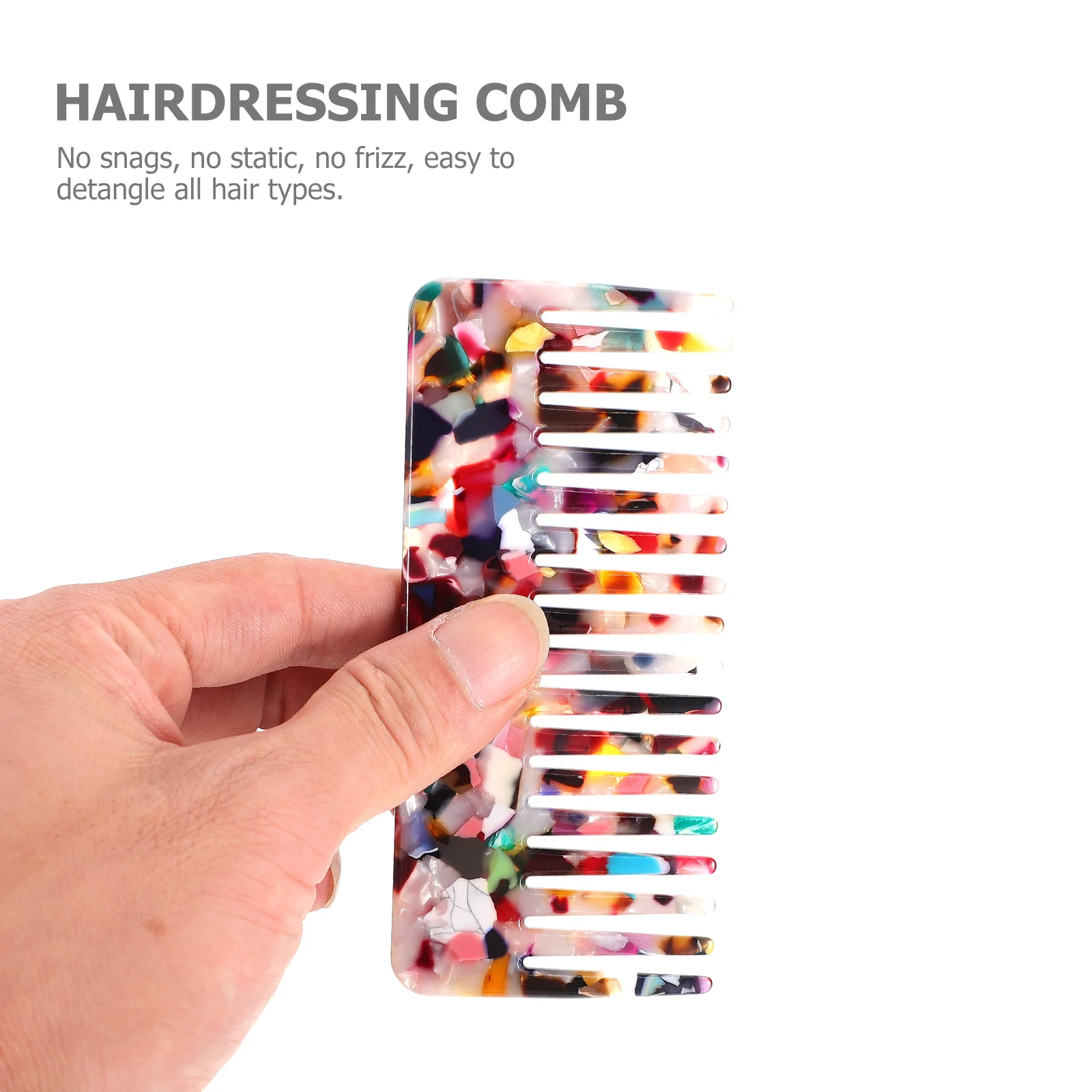 

1Pcs Anti Static Hair Comb Wide Tooth Detangling Comb Polished Teeth Salon Hair Care Relaxing Scalp Massage Comfortable Grip