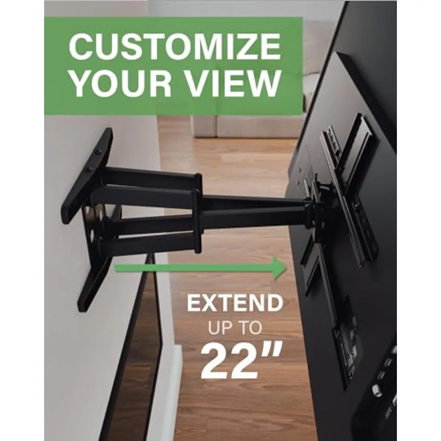 حامل تلفزيون ممتاز كامل الحركة لـ 4290 تلفزيونًا، وصلة قوية وناعمة، دوارة وإمالة لأجهزة التلفاز الكبيرة، تصميم عالمي يناسب العديد من Br #3