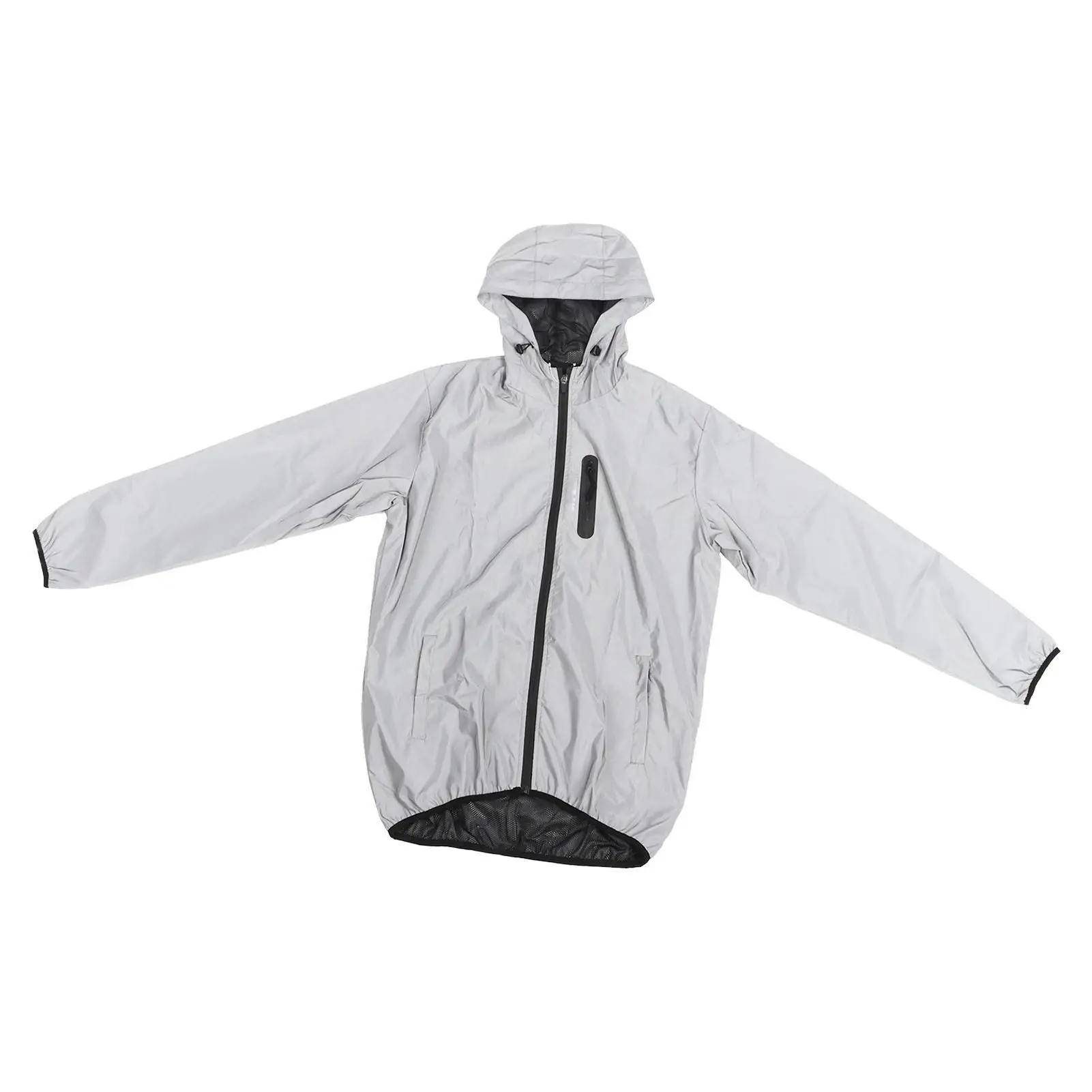 

Reflective Cycling Hooded Jacket Comfortable Water Resistant Jacket for hiking Outdoor Activities High Practicality