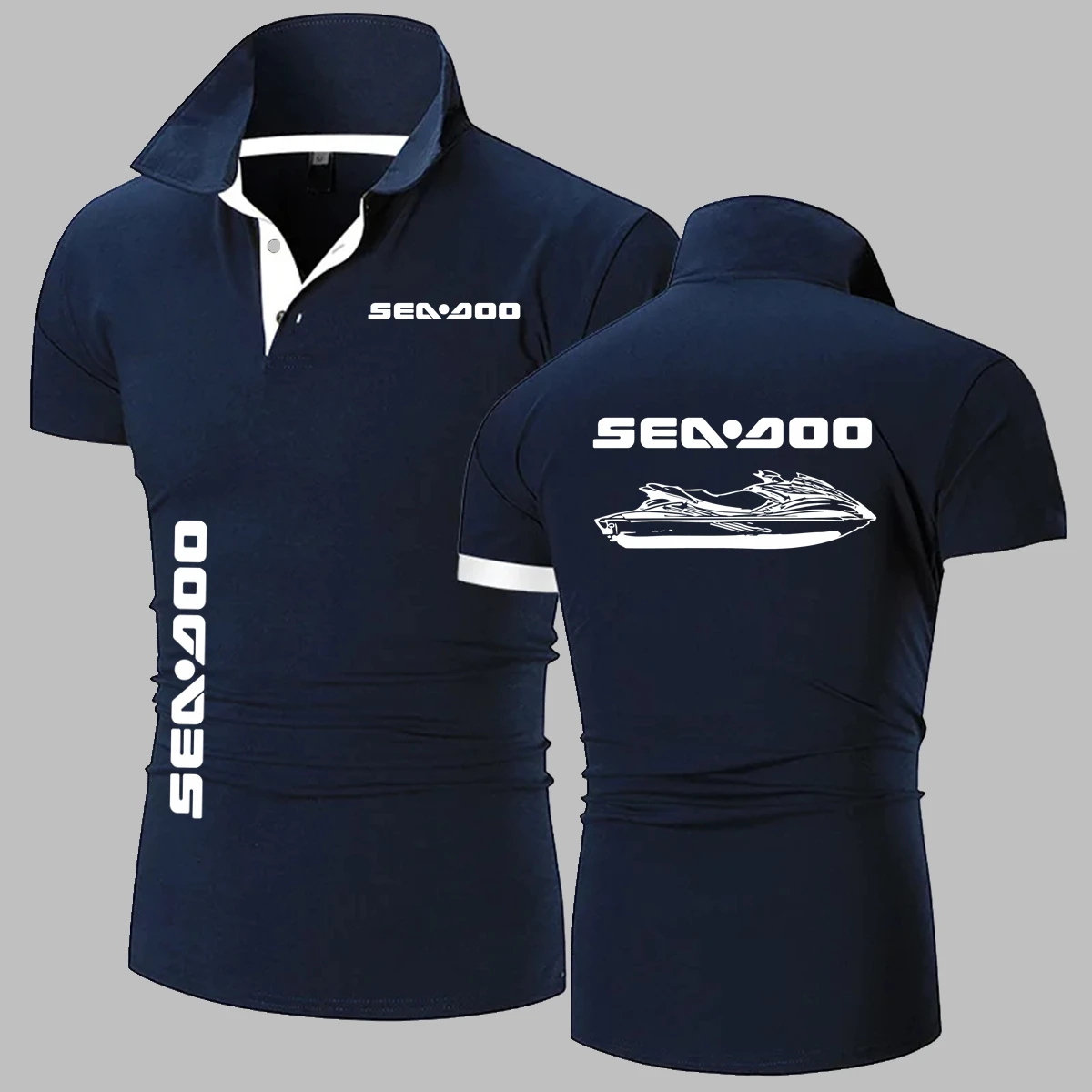 Sea Doo Seadoo Moto Summer Men's Polo Shirt Short Sleeve Round