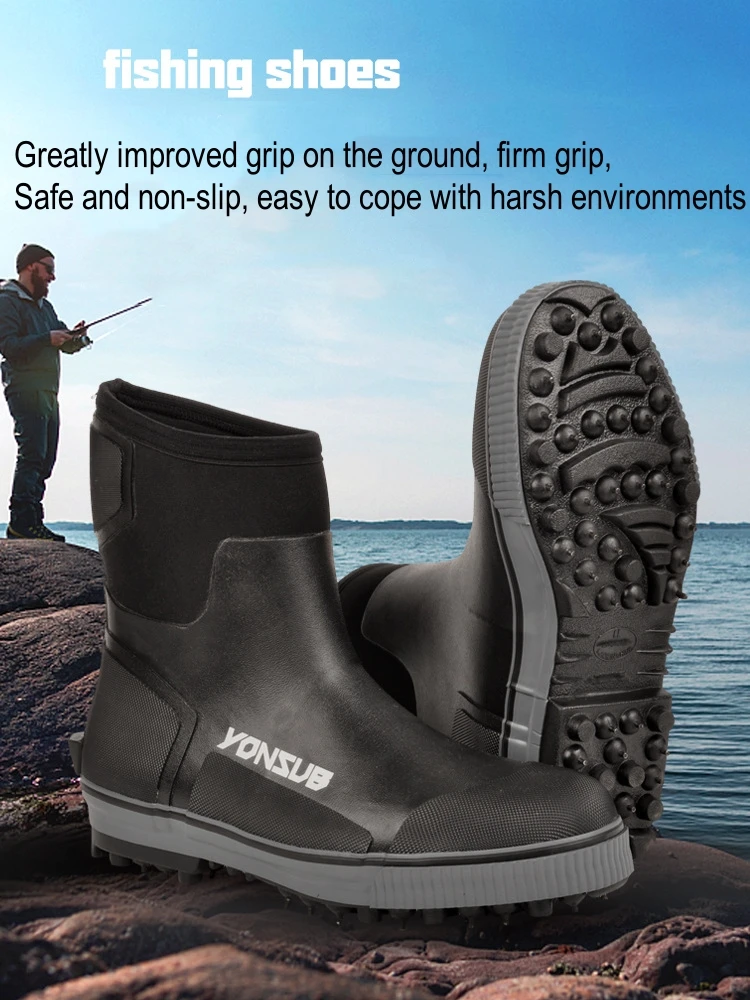 Adults Neoprene Hunting Fishing Boots Non Slip River Rock Fishing Beach Shoes Antiskid Outdoor Swim Wading Trekking Surf Boots