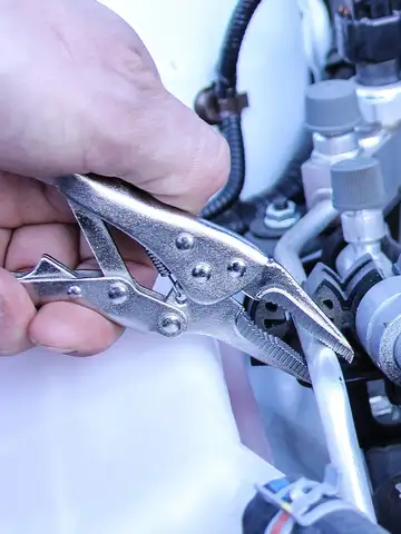 5-Inch Heavy-Duty Mini Sharp-Nose Pliers - Adjustable Height, Non-Slip Grip, Compact & Sturdy Metal Clamping Tool