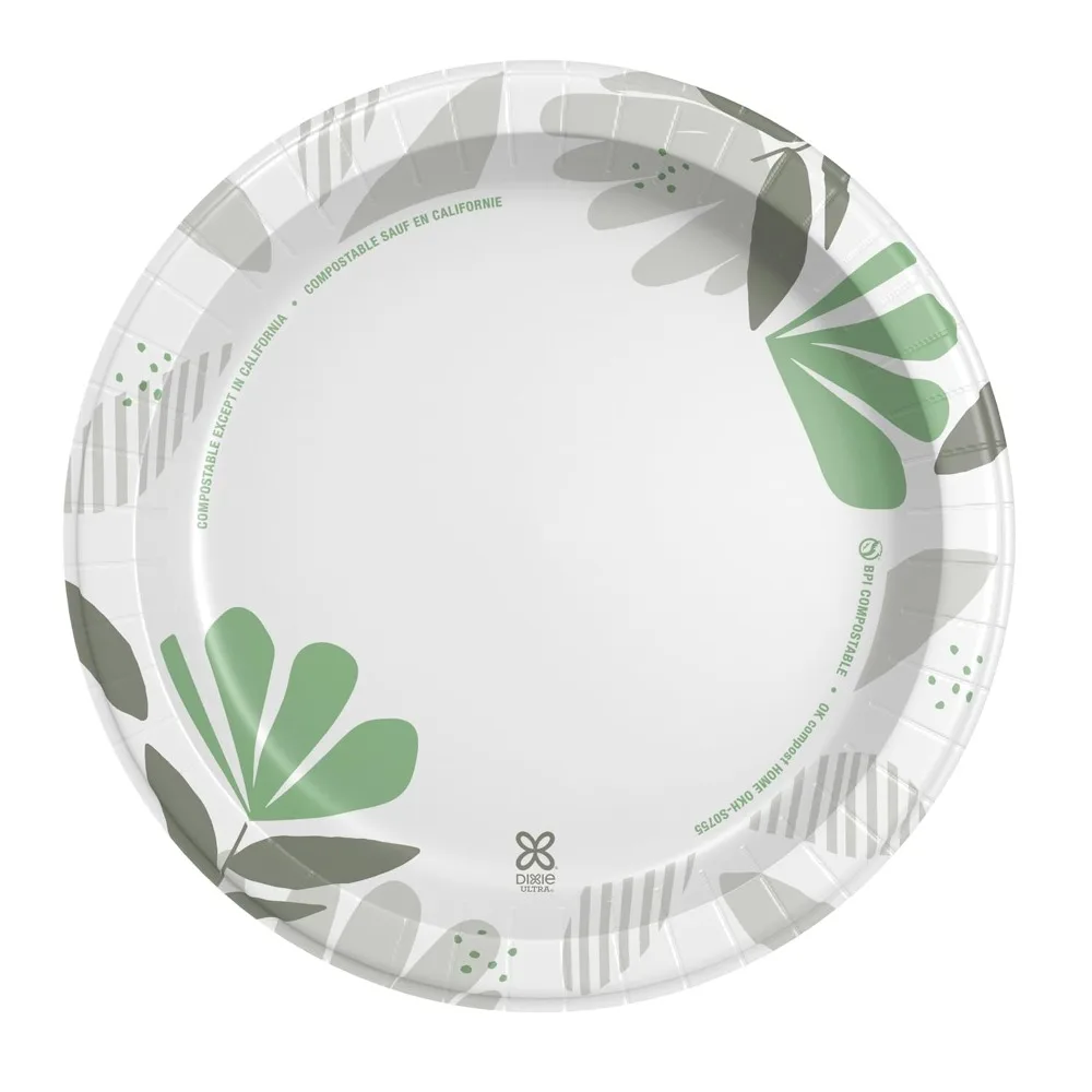 

Dixie Ultra 10 1/16 Inch Heavy-Weight Paper Plates, Pathways, 500 Count, Bulk Case, 4 Packs/125 Count Per Pack