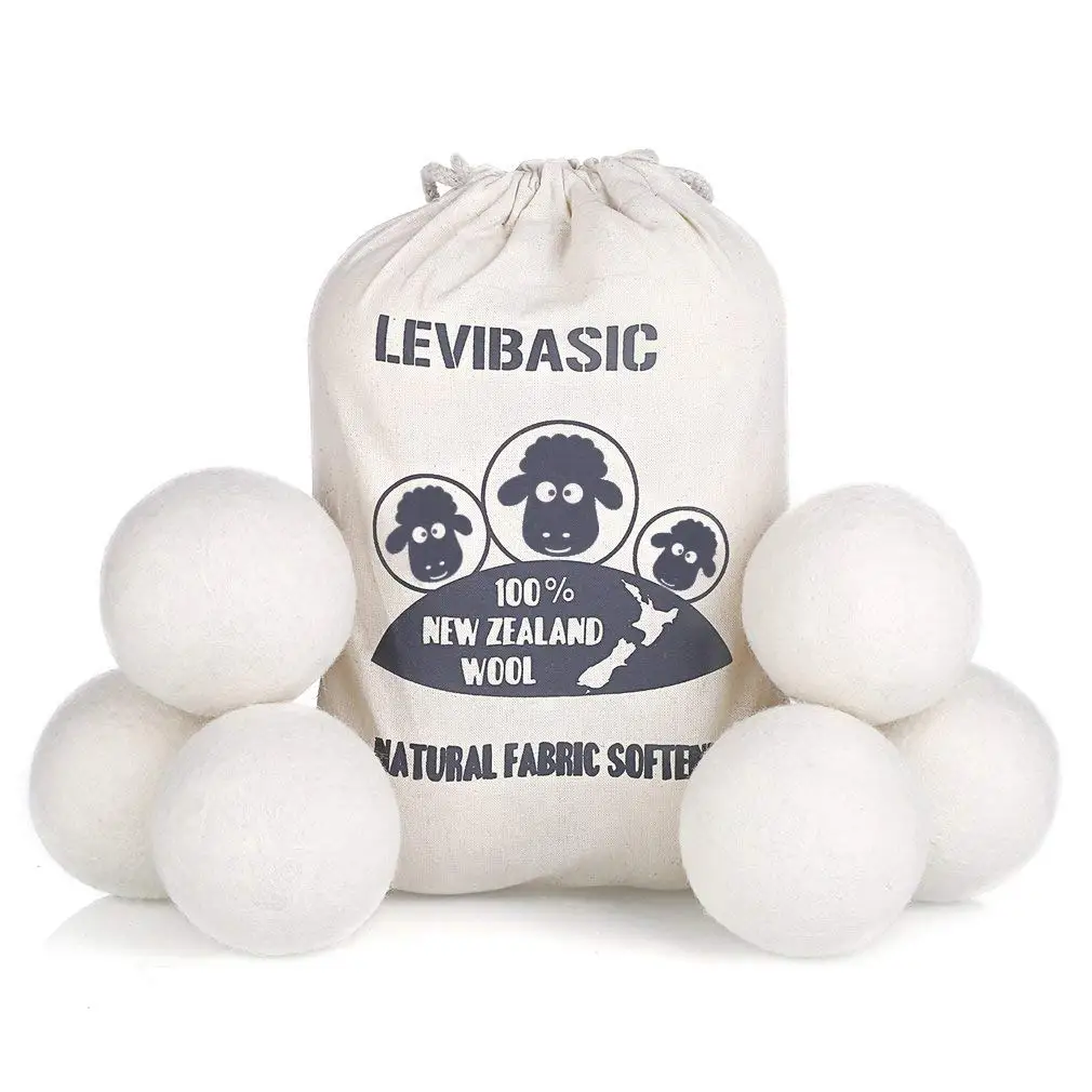 

Wool Dryer Balls 6 Pack XL, New Zealand Wool to Core, Fabric Softener Alternative, Baby Safe, Reduce Wrinkles & Shorten Drying