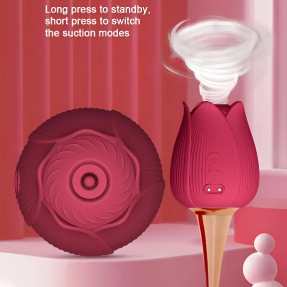 女性用ローズ吸引バイブレーター、ディルド、振動クリトリスサクション、乳首クリトリス刺激、女性用大人のおもちゃ
