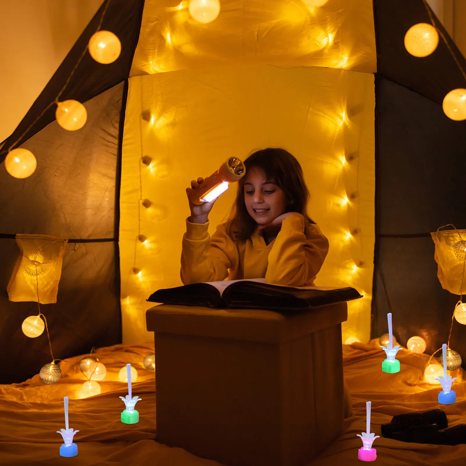 

12 шт. разноцветных оптоволоконных светильников-гипсофил, простые в установке, для рождественских подарков, свадебных и праздничных мероприятий