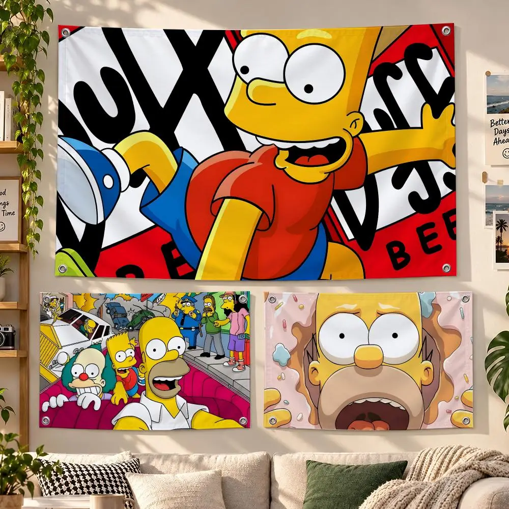 S-Simpsons-S Flags Banner For Camping Decoration Outdoor & Garage Wall Hanging Decorations