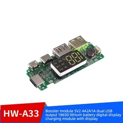 18650 Charging Board Dual USB 5V 2.4A Mobile Power Bank Module 186 50 Lithium Battery Charger Board Circuit Protection