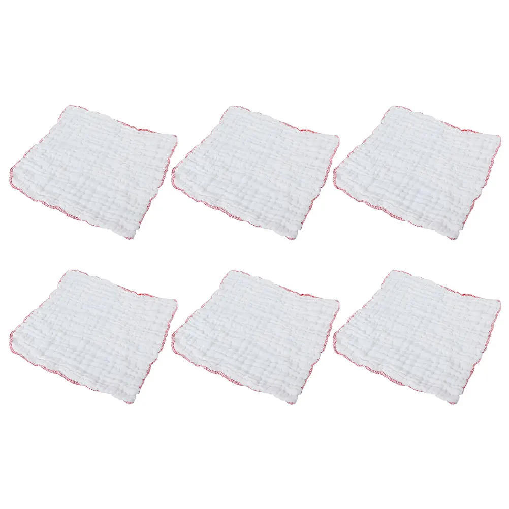 

6Pcs Cleaning Cloth Thick Soft 12 Layers Muslin Cotton Highly Absorbent Kitchen Dish Towels Durable Reusable Hand Towels Drying