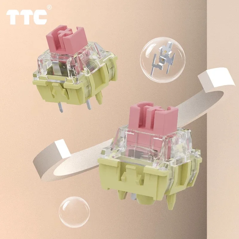 TTC Gold Powder V3 Esports Mechanical Keyboard Switch Hot-Swappable, Powerful Rebound High-Speed Response for Gamers