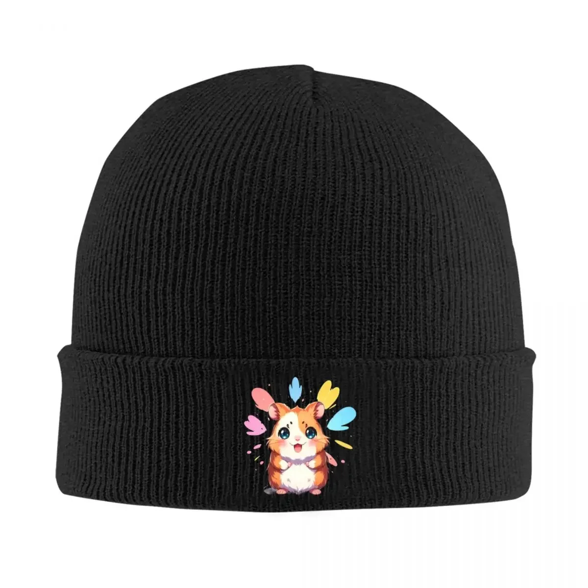 Sad Hamster Beanie Hats funny Bonnet Hats Men Women Cute Outdoor Knit Hat Autumn Design Thermal Elastic Caps