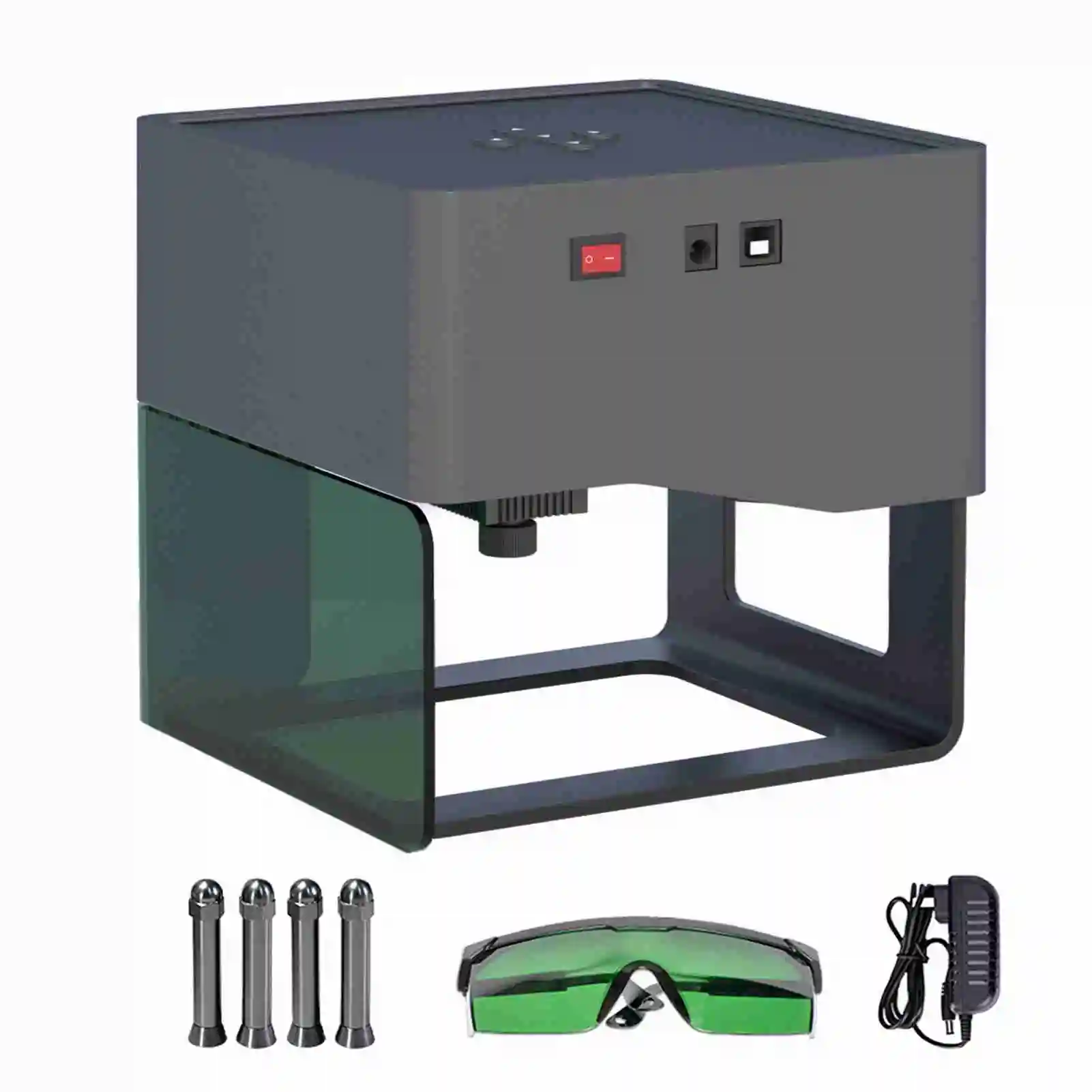 آلة الحفر المحمولة علامة الطابعة 80x80 مللي متر منطقة نحت 3000 ميجا واط وحدة رأس الليزر سهلة لتوصيل أدوات نحت الحرف اليدوية