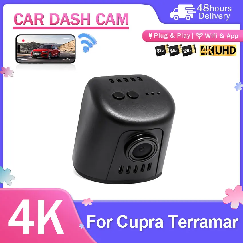 4K UHD Plug and Play WIFi For Cupra Terramar 2024 2025 2026 Car DVR Video Recorder Dashcam OEM