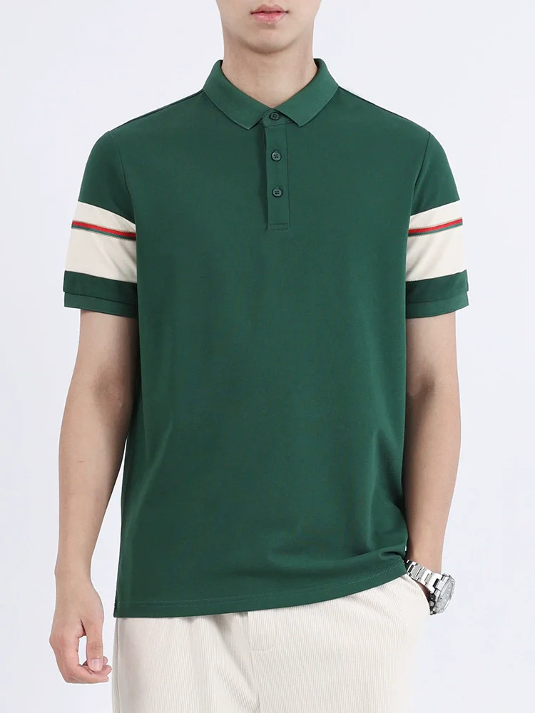 Cotton Blends Polo Shirts For Men Short Sleeved Business Casual Summer Quality Soft Comfortable Stretchy Lapel Camisas De Hombre