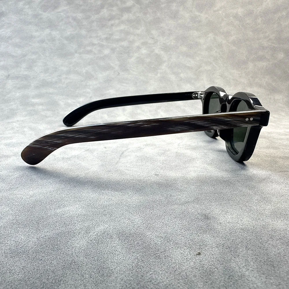 Man Sunglasses Women Vintage Stripes Handmade Buffalo Horn Men Sunglass Glasses Reading Eyeglass Frames Square Retro Eyeglasses - view 5