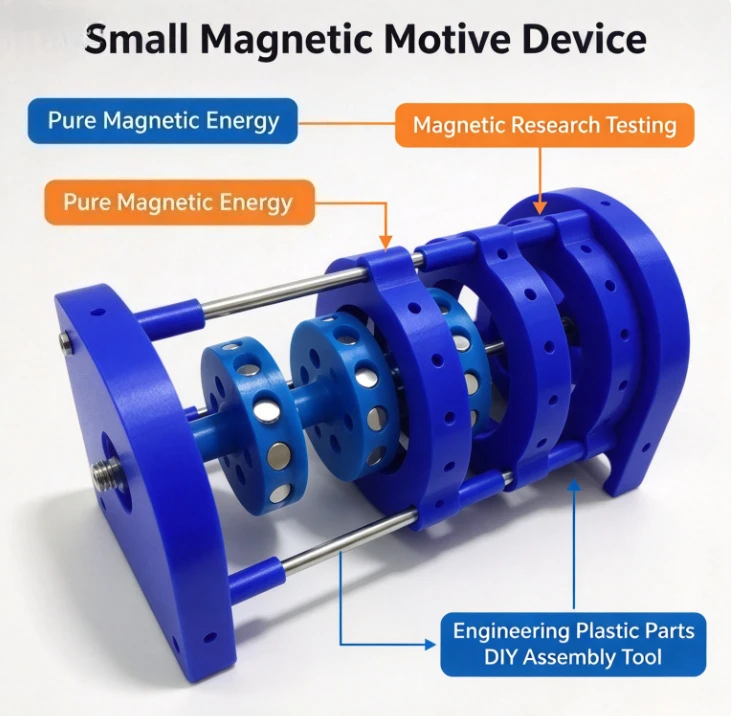 Small Magnetic Motion Model Magnetic Research Test Engineering Plastic Parts DIY Physics Experiment Kit For ScienceDemonstration