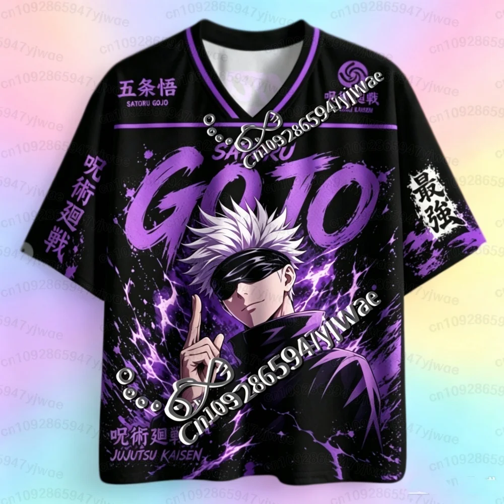 2026 Summer Men Jersey Jujutsu Kaisen Satoru Gojo Yuta Megumi Quick Drying Sport Shirt Anime Fan Tee Men women name tag  T-Shirt