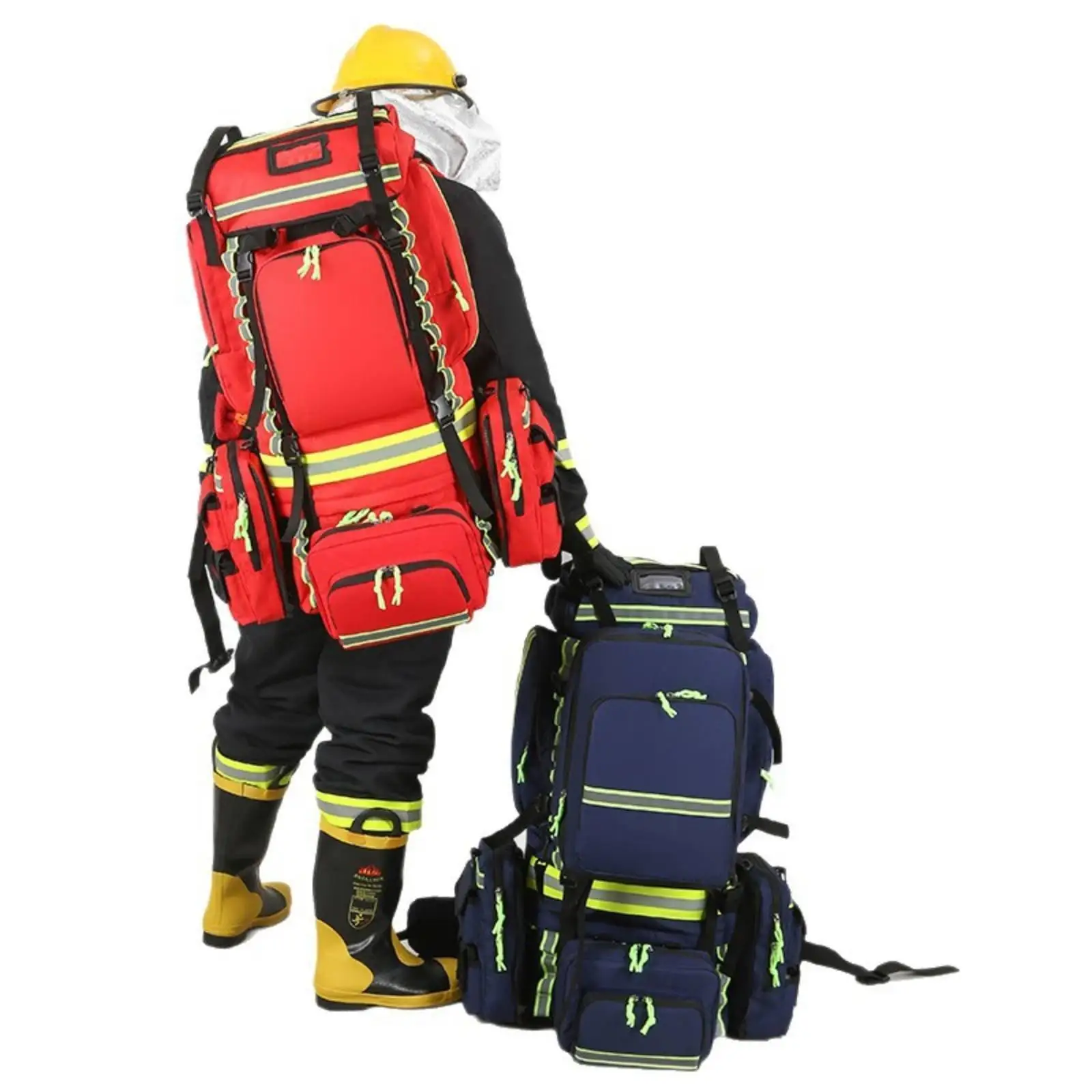 Emergency Modular Backpack Detachable Waterproof Rescue Pack Oxford Cloth for Firefighting Outdoor Operations