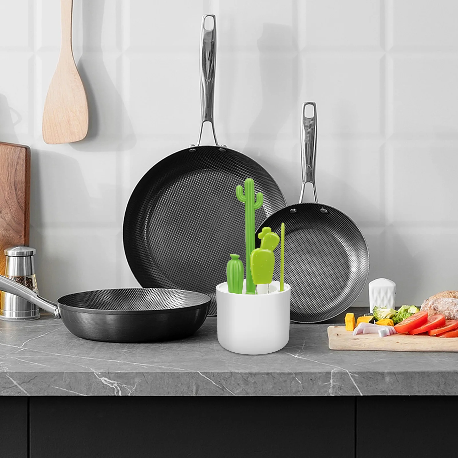 

1 set 1 Set Multi-Function Lid Brushes Bottle Groove Cleaning Brush Set For Cup Bottle Wine Glass Teapot Lids Reusable Portable