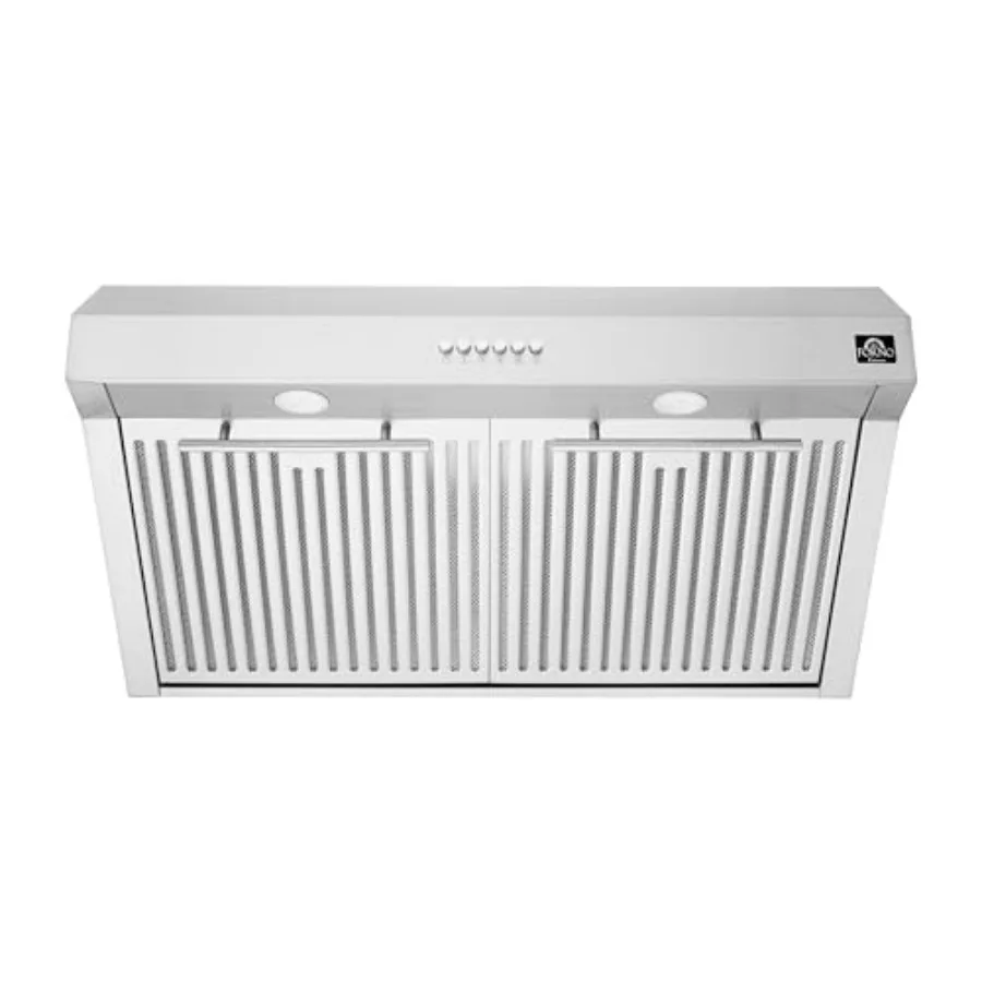 

Вытяжка Bari Espresso 30 под шкафом — 4-скоростная нержавеющая сталь 400CFM с антикварными латунными ручками