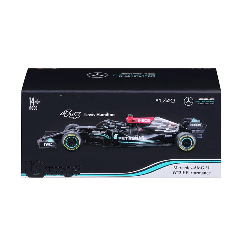 Bburago 1:43 2021 Mercedes-AMG F1 W12 E Performance #44 #77 Alloy Luxury Vehicle Diecast Cars Model Toy Collection Gift